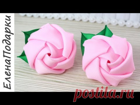 Как сделать розу из лент?