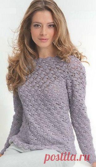 Пуловер крючком - схемы