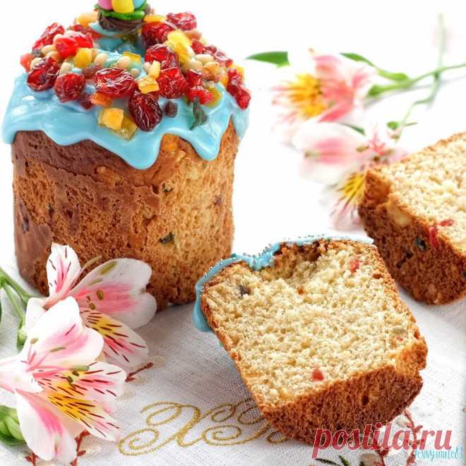 Сочный творожный кулич
