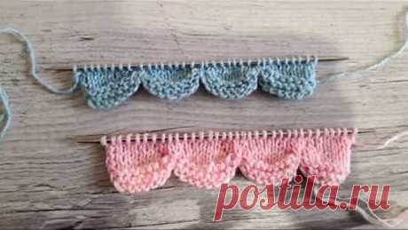 Кайма спицами. Как оформить край изделия. Easy Designer Border