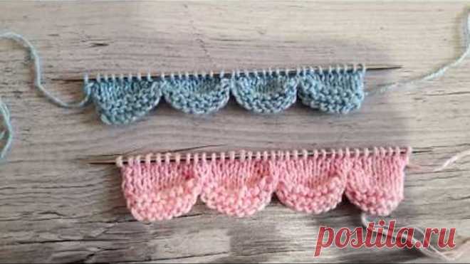 Кайма спицами. Как оформить край изделия. Easy Designer Border