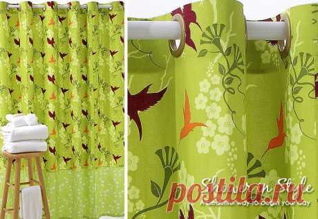 Designer Shower Curtain with Snap-on Grommets | Sew4Home