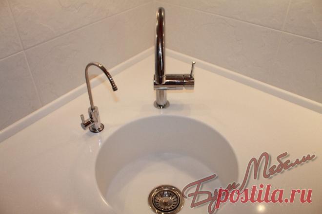 Круглая интегрированная мойка из искусственного камня для вогнутого стола под мойку.