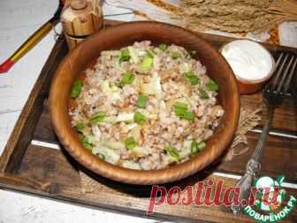 Гречка с огурцом и жареным луком – кулинарный рецепт