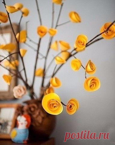 Розы можно сделать очень просто! И какая получается красота...