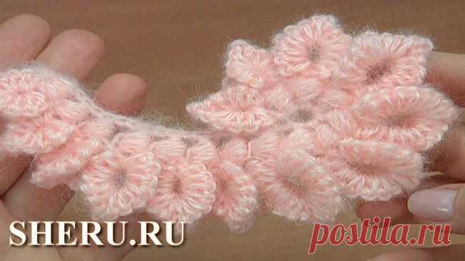 Завитки крючком ирландского кружева - Урок вязания 89