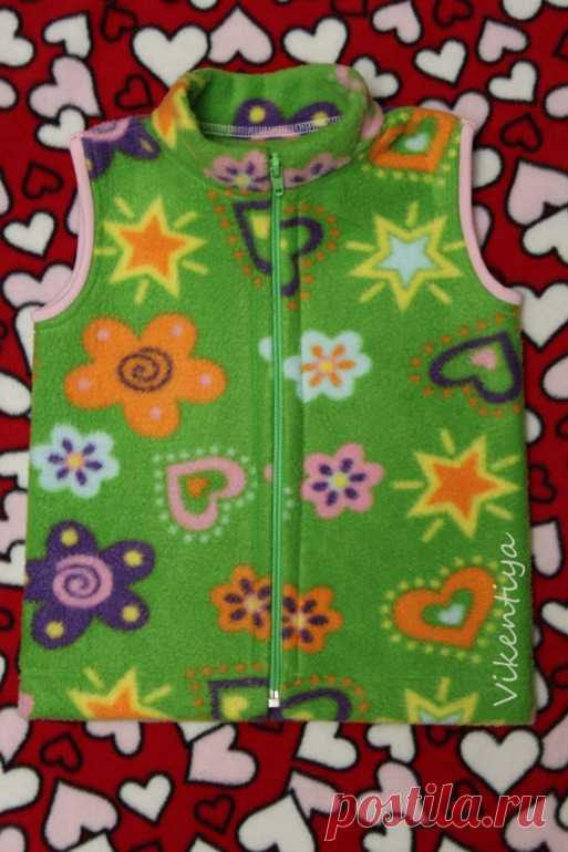 Выкройки жилетки для девочки: школьный, утеплённый, флисовый, с воротником