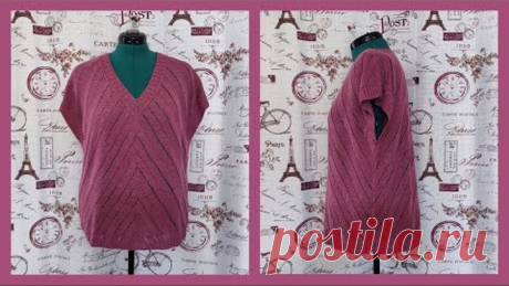 Футболка «Лилия» из пряжи Сеам Dear Fine/Описание/Схема.