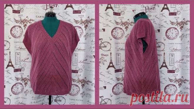 Футболка «Лилия» из пряжи Сеам Dear Fine/Описание/Схема.