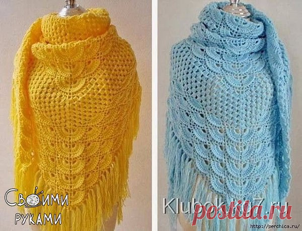 Красивые шали крючком