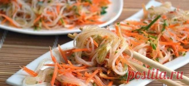 Фунчоза с овощами - вкусные рецепты горячего блюда, салата и закуски