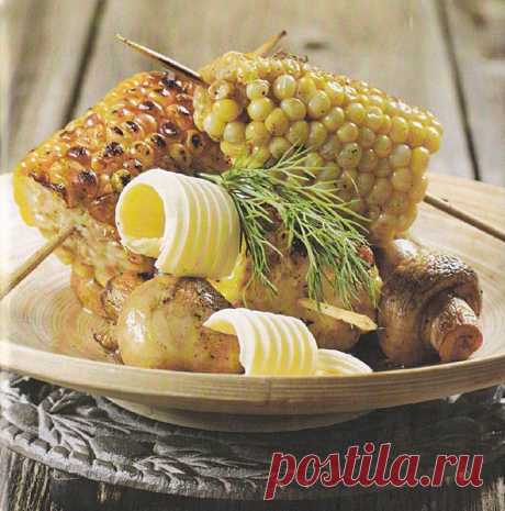 Кукуруза - гриль........  Сметанный соус к кукурузе   :)