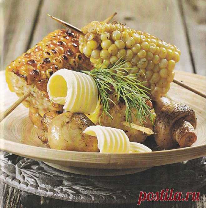 Кукуруза - гриль........  Сметанный соус к кукурузе   :)