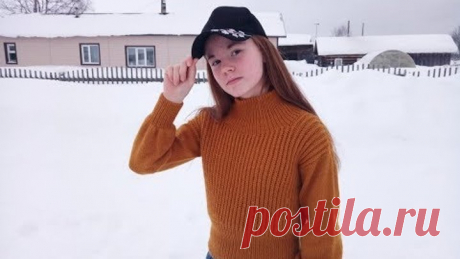 Модный свитер для девочки подростка//Подробный МК//Часть вторая