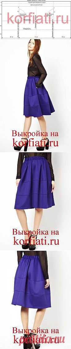 Выкройка пышной юбки от ШКОЛЫ ШИТЬЯ Анастасии Корфиати