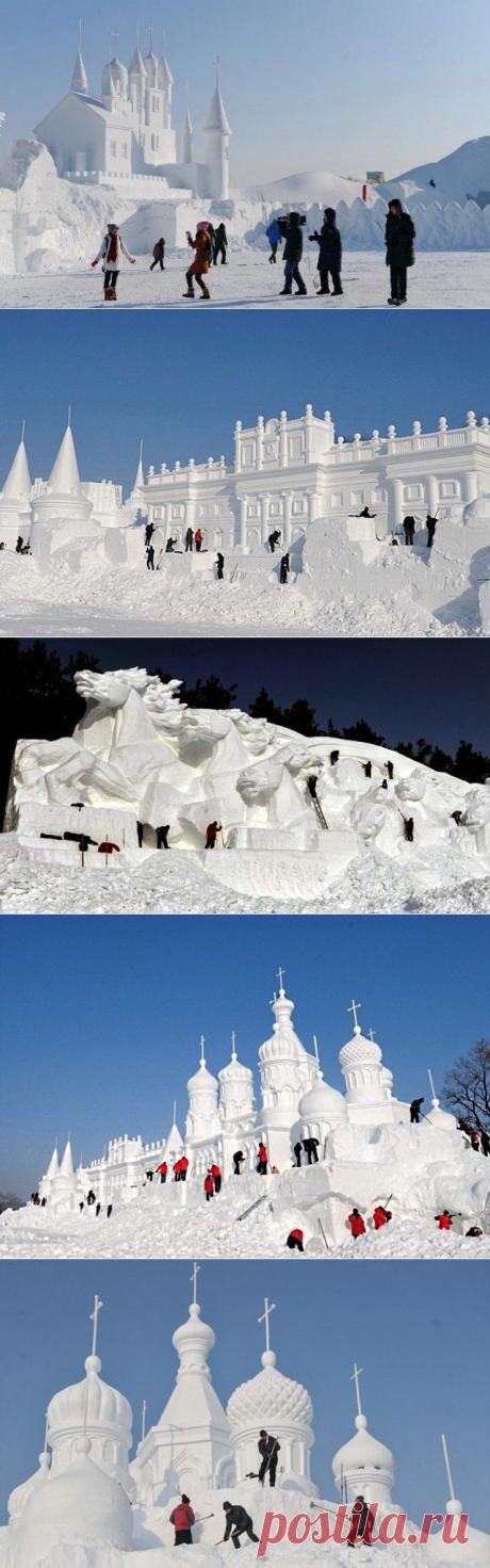 Завораживающие снежные фигуры / Я - суперпупер