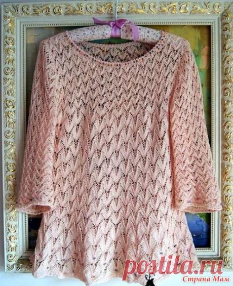 Розовая ажурная туника спицами. - ВЯЗАНАЯ МОДА+ ДЛЯ НЕМОДЕЛЬНЫХ ДАМ - Страна Мам