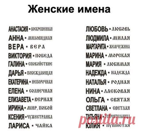 Женские имена