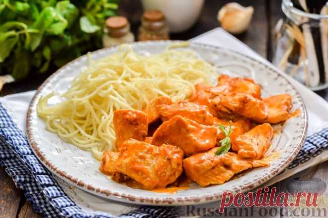 Рецепт: Курица в майонезно-томатном соусе, в микроволновке на RussianFood.com