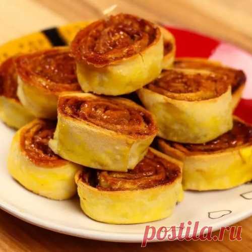 Мини-плюшки с корицей и яблоком. Вкуснейшая ароматная выпечка за считанные минуты!