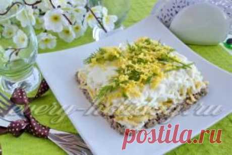 Салат &quot;Мимоза&quot;, рецепт с сардиной