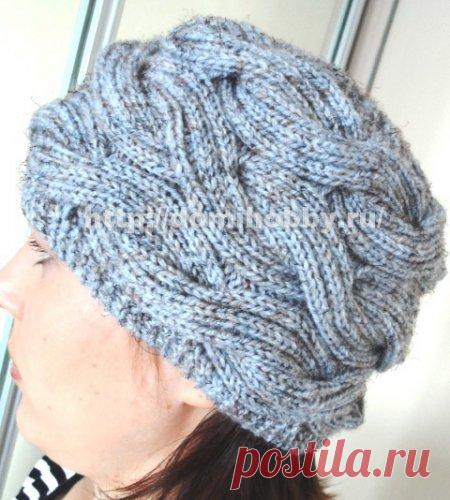 Вязание шапки спицами