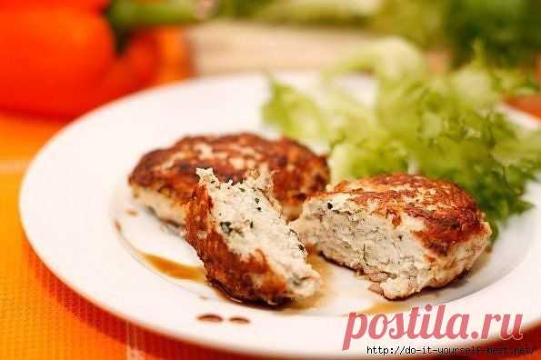 Котлеты куриные с сыром.