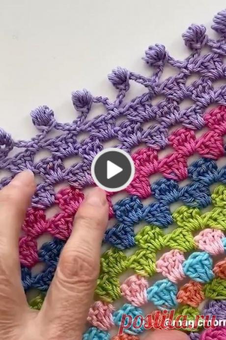 Wrap edge bubble knitting pattern