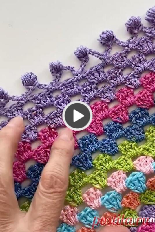 Wrap edge bubble knitting pattern