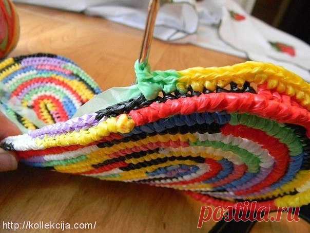 Вечная сумка из разноцветных пакетов — DIYIdeas