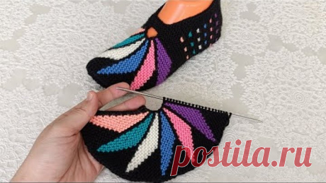 💥Renk cümbüşü efsane oldu 🏳️‍🌈 İki şiş patik yapılışı✅#keşfet #crochet #handmade #diy #crochet #örgü