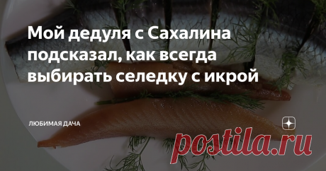 Мой дедуля с Сахалина подсказал, как всегда выбирать селедку с икрой