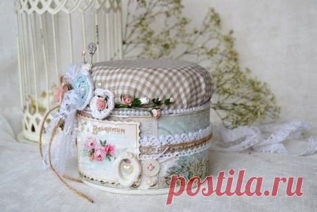 винтажная Шкатулка-игольница