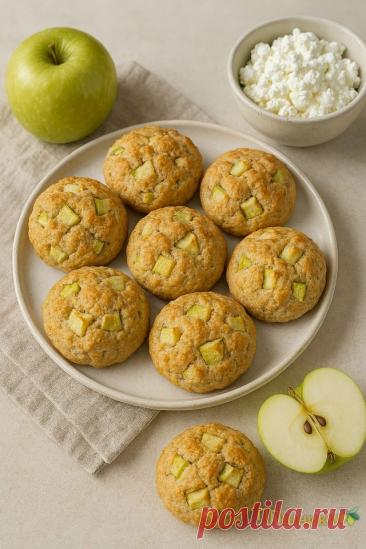 Пост на стене ПП булочки с творогом и яблоками🍏  КБЖУ на 1 булочку примерно 120 кКал., 7/3/16🥯 Ингредиенты (на ~8 булочек)- Яблоки — 2 шт. (средние, сладко-кислые)  - Творог (нежирный, 5%) — 200 г.  - Яйцо — 1 шт.  - Овсяная мука — 150 г. (можно заменить цельнозерновой)  - Разрыхлитель — 1 ч. л.  - Подсластитель — по вкусу (стевия, эритрит или мёд)  - Корица — ½ ч. л.  - Ваниль — щепотка  - Йогурт натуральный — 2 ст. л.  &lt;b...