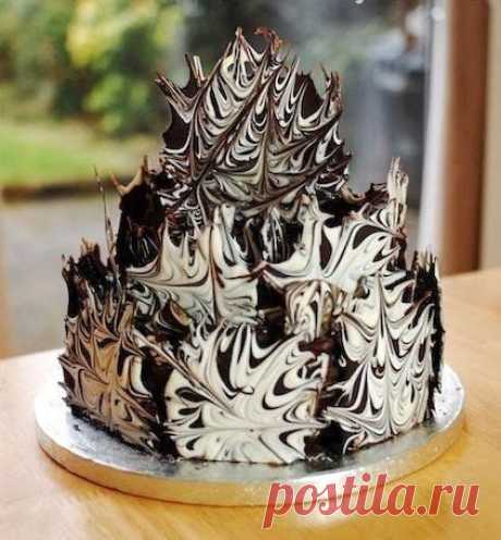 Как красиво украсить ваш тортик шоколадными узорами :мастер-класс | Четыре вкуса