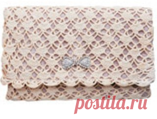 Бледно-розовый клатч, связанный крючком. Описание + схема/Сумки. Рюкзаки. Клатчи/Вязание/Статьи / Шитье, вязание, рукоделие, бисероплетение