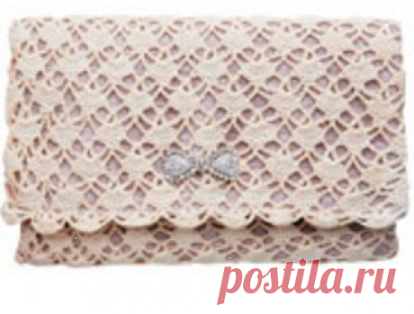 Бледно-розовый клатч, связанный крючком. Описание + схема/Сумки. Рюкзаки. Клатчи/Вязание/Статьи / Шитье, вязание, рукоделие, бисероплетение