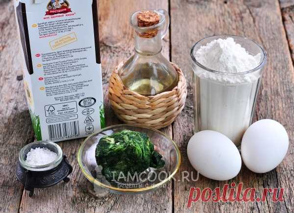 Быстрые шпинатные блины — рецепт с фото пошагово