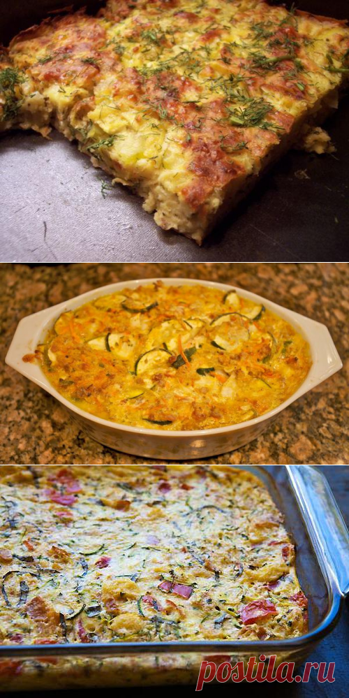 Запеканки с кабачками.