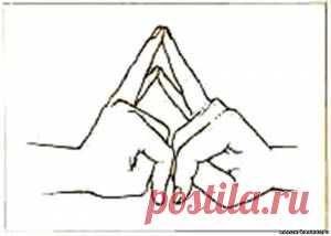 Shakti-Mudra (Шакти-Мудра) Эта Мудра имеет сильный успокаивающий эффект и помогает человеку легко заснуть и хорошо спать.