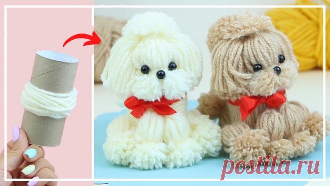 Запись на стене Нашим рукодельницам. Самая Симпатичная СОБАЧКА из Втулки и Ниток.Для изготовления этой собачки я использовала объемную пряжу, втулку от туалетной бумаги и горячий клей, а так же бусины для глазок и атласную ленту для бантика.https://www.youtube.com/watch?v=dXUCUrRNt5w&t=7s