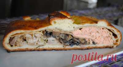 Невыразимая легкость кулинарного бытия...: Кулебяка с рыбой и грибами