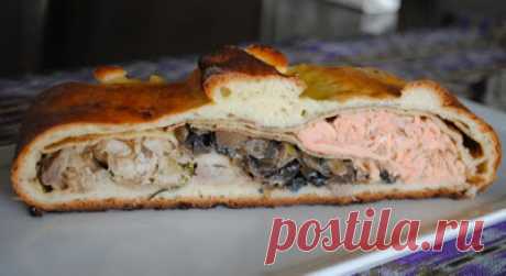 Невыразимая легкость кулинарного бытия...: Кулебяка с рыбой и грибами