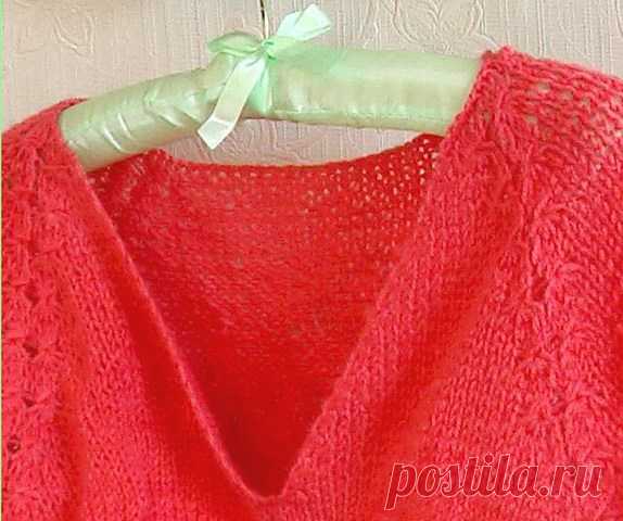 РЕГЛАН СВЕРХУ С V-ОБРАЗНЫМ ВЫРЕЗОМ (Уроки и МК по ВЯЗАНИЮ) – Журнал Вдохновение Рукодельницы