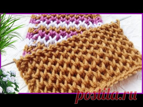 СОТЫ БЕЗ НАКИДОВ! Супер легкий и воздушный узор спицами! Легко и просто! Подробный Мастер-класс.