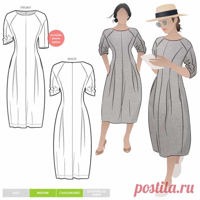 Gertrude Designer Dress Sewing Pattern Multi-Size – Semi-formal Patterns – Style Arc
