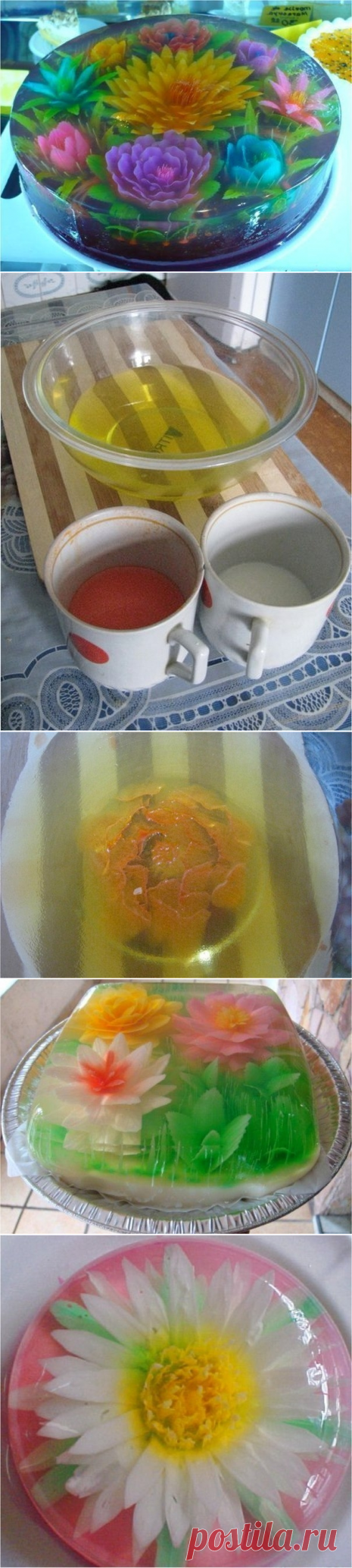 3D цветы в желе