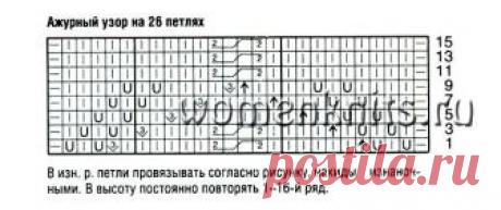 Удлиненный жилет спицами рельефным узором