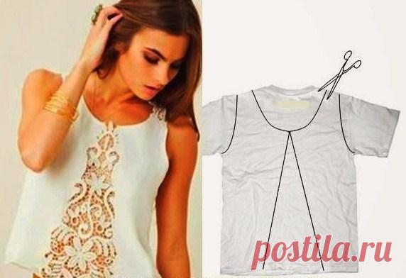 8 гениально простых идей переделки одежды Такую обновку сможет сделать каждая