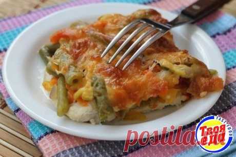 Куриный стейк с овощами